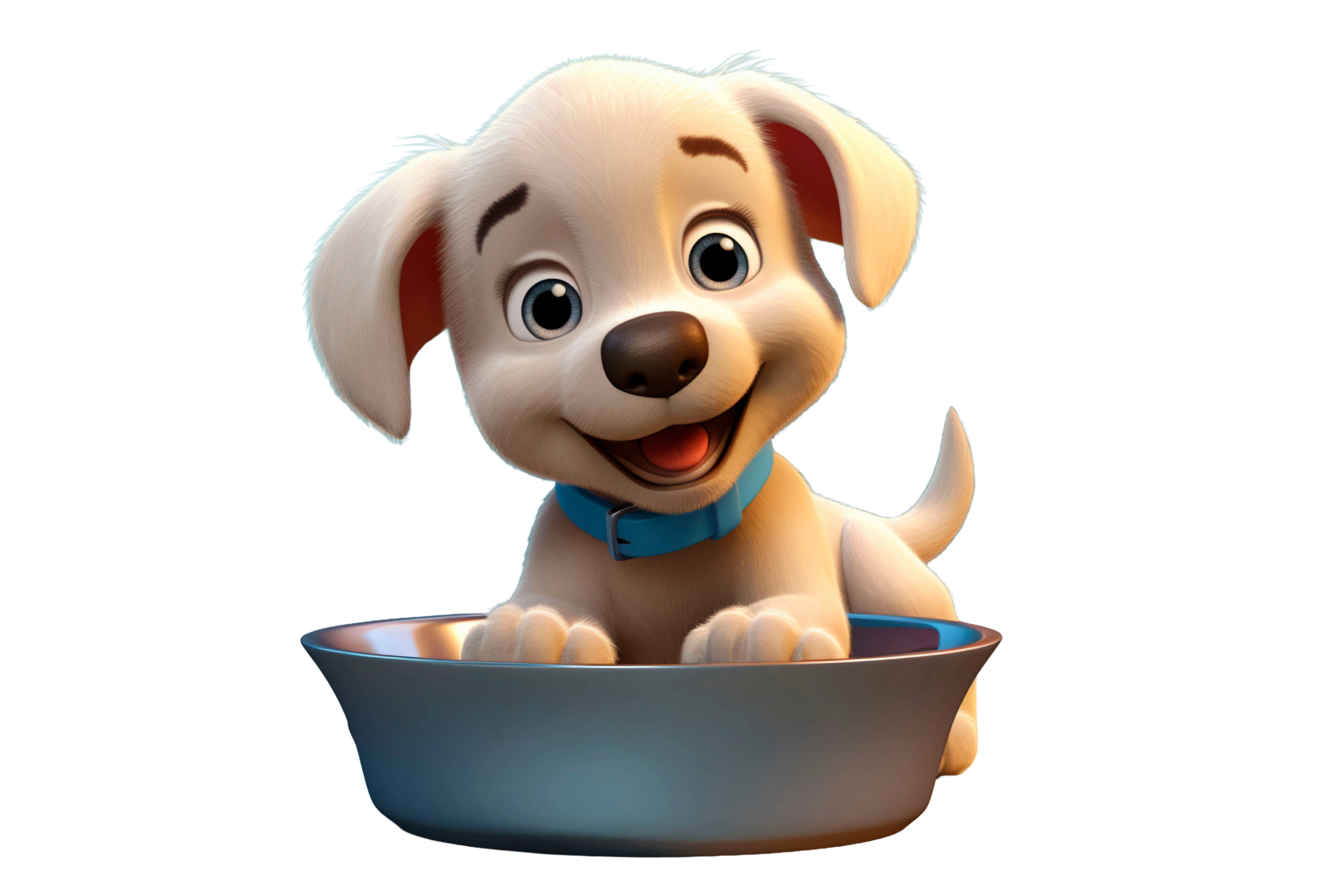 3d rendering cartoon dog portrait
